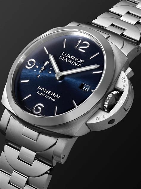 panerai luminor marina blue logo|luminor marina panerai watch price.